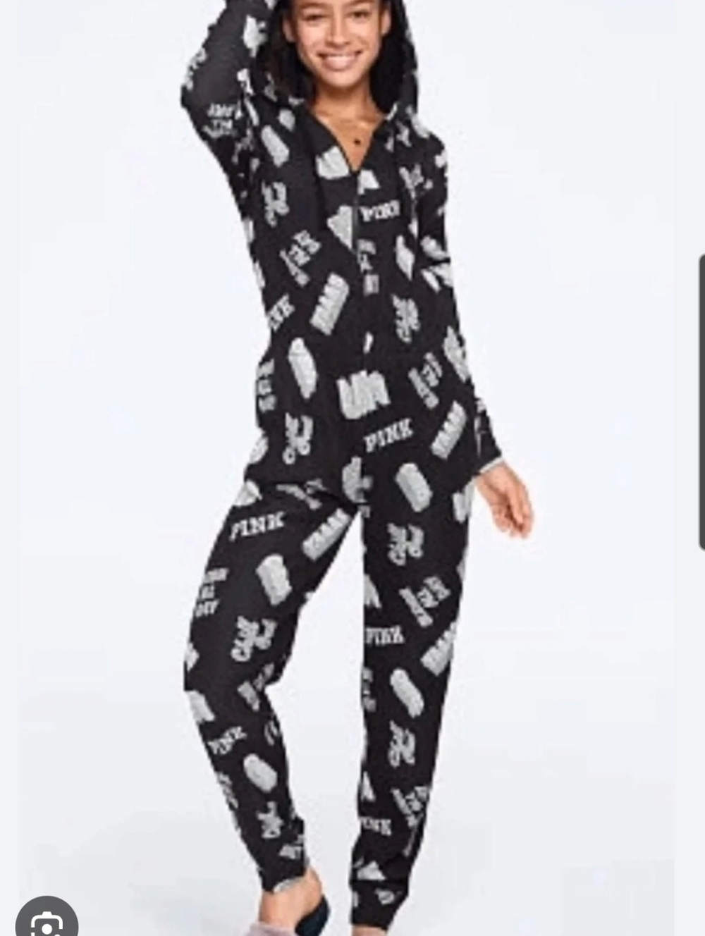 Victoria Secret Pink Onesie Pajamas Size M
